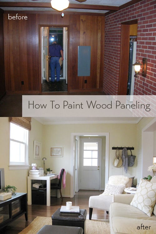 How do you prepare wood paneling for painting?