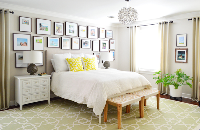 Beige-Paint-Master-Bedroom-Full-Frame-Gallery-Wall