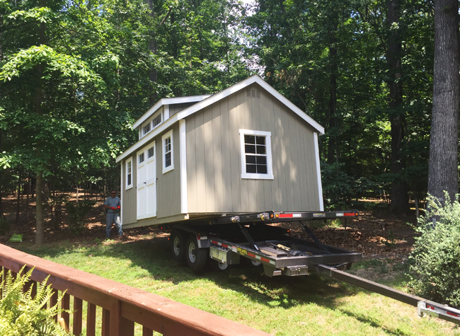 Shed-Delivery-Truck-Sliding-Into-Place