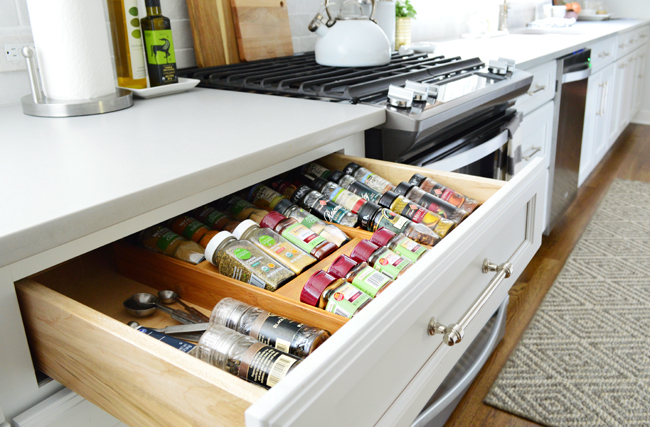 kitchen-cabinet-organization-spice-drawer