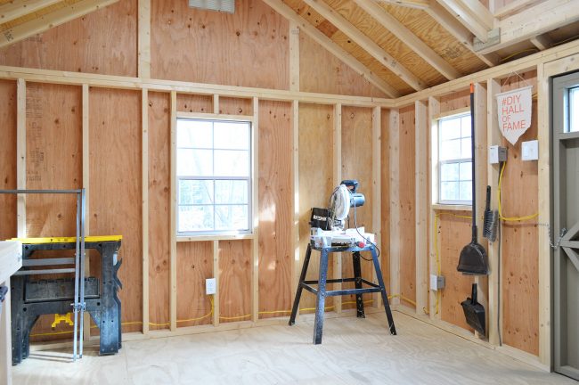 shed storage ideas empty wall