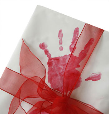 childs-handprint-wrapping-paper