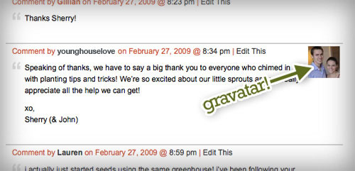 gravatars on young house love
