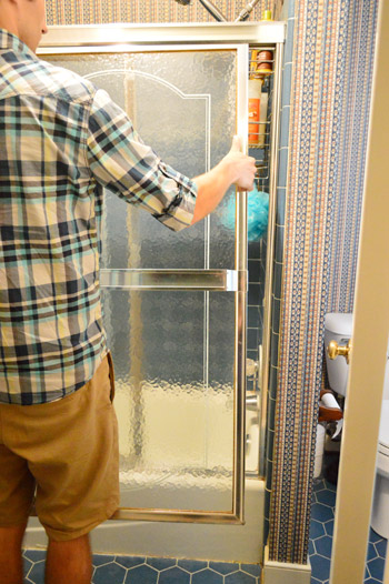How To Remove An Old Sliding Shower Door | Young House Love