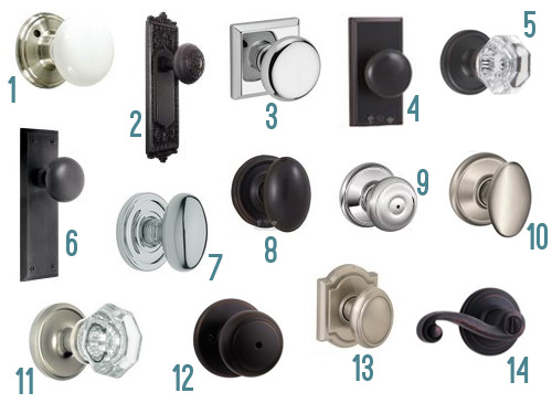 flat black interior doors knobs