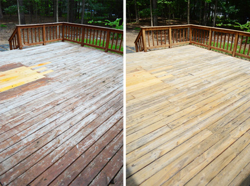 How To Strip & Clean A Deck For Stain Young House Love