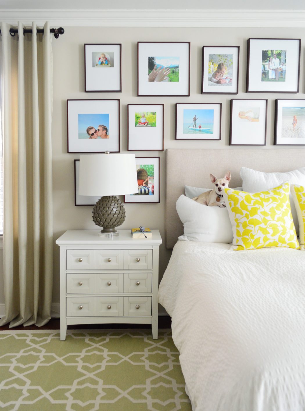 Our Cur House Young Love House S Paint Color Details Here Then We Hung Some Curtains Brought In A Bench For The Foot Of Bed Frame Gallery Over