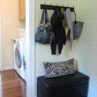 Making A Mini Mudroom With Hooks & A Bench
