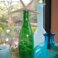 Using Glass Bottles For Sweet Sunroom Decor