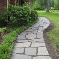 Digging In A Slate Path That Leads To Our Front Door