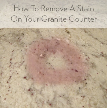 Stain Out Of Your Granite Counter, How To Remove White Stains From Granite Countertops