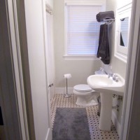 A Neutral Bathroom With Classic Basketweave Tile