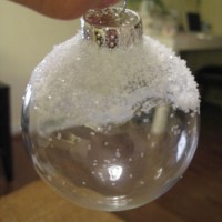 How To Make Feather Filled & Snow Capped Glass Ornaments