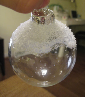 DIY Filled Glass Christmas Ornaments 