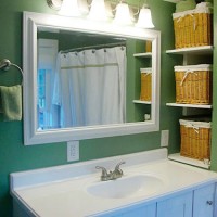 Bathroom Makeover With Green Walls