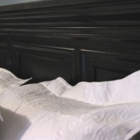 A DIY Headboard Made With Molding