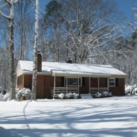 Our Brick Ranch Covered In Snow