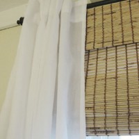 How To Hang Bamboo Blinds With White Curtains