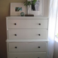 Repainting A Dresser And Lining The Drawers With Contact Paper
