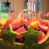 Carving A Watermelon For The 4th Of July