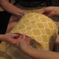 How To Recover A Lamp Shade With Patterned Fabric