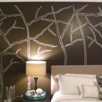 Painting A Wall Mural Of Trees With Chalk & Paint