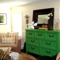 Painting An Old Wood Dresser Bright Green