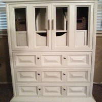 Painting An Old Wood Cabinet With White Paint