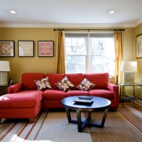 Abbey’s Living Room Makeover With A Red Sofa