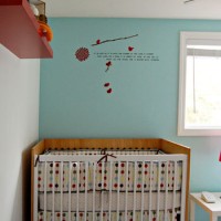 A Beautiful Light Blue & Red Nursery