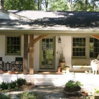 And Amazing Porch With Limed Brick And A Glass Front Door