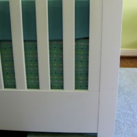 Nursery Progress: How To Make A No Sew Crib Skirt