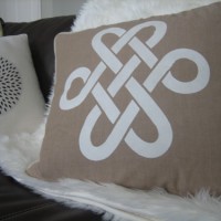 How To Stencil A Pillow Or Curtain Panel