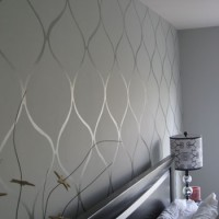 Making A Silver Wall Stencil That Looks Like Wallpaper