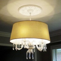 Making A Chandelier More Modern By Adding A Shade