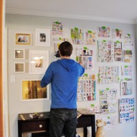 Using Paper Templates To Create A Giant Wall To Wall Frame Gallery