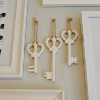 Painting & Hanging Big Metal Keys On The Wall