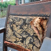 How To Redo A Rocking Chair With Spray Paint And Fabric