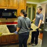 Rehanging Cabinets And Removing Granite Counters