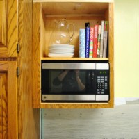 How To Hide A Microwave By Building It Into A Vented Cabinet