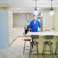 Hanging Two Glass Kitchen Pendants