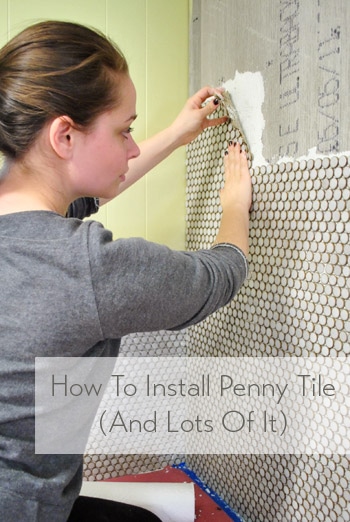 How To Install Penny Tile And Lots Of It Young House Love