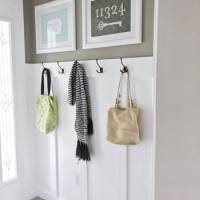 Adding Board & Batten With Coat Hooks To The Foyer By The Front Door