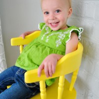 Updating An Old Wooden Highchair