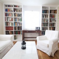 Adding White Built-In Bookcases Around A Window