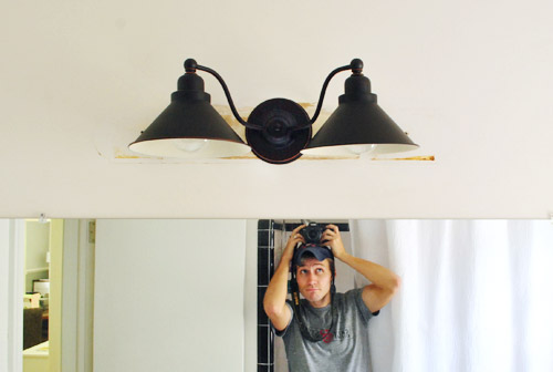 Replacing An Old Bathroom Light Young, How To Attach Bathroom Light Fixture