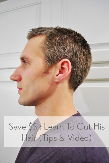 cutting man's hair with clippers