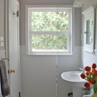 Updating A Bathroom With Marble Tile & Beadboard