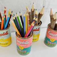 Turning Soup Cans Into Pop Art Pencil Cups