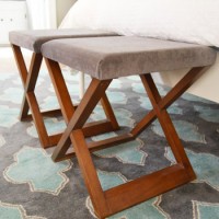 How To Turn Side Tables Into Upholstered Benches